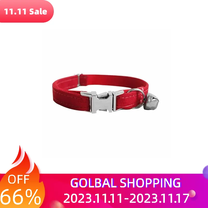 

Universal Durable Running Necklace Home Cat Collar Wear Resistant With Bell Anti Lost Portable Accessories Adjustable Length