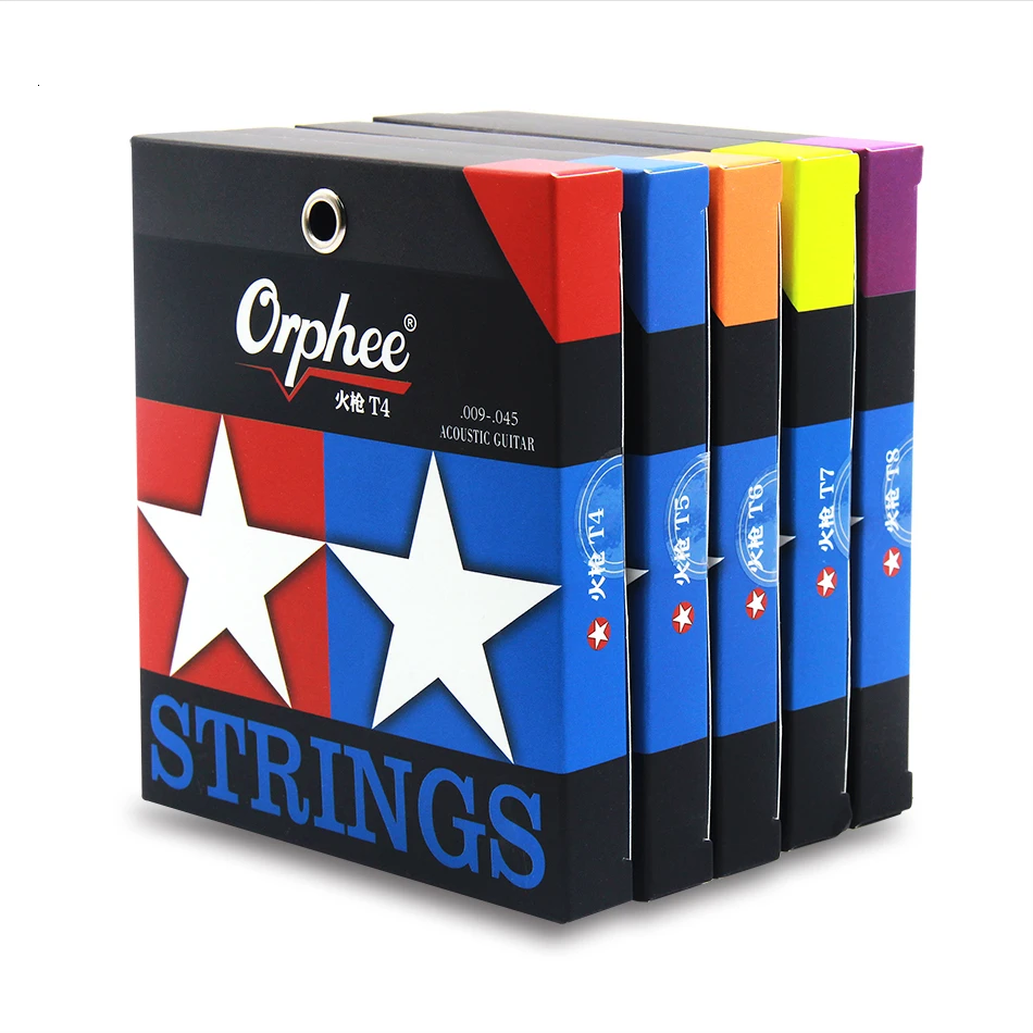 

Orphee New 6Pcs/Set Fire Lock Series Acoustic Guitar Strings Nano Double-Coated Anti Rust High Level Acoustic Guitar Strings