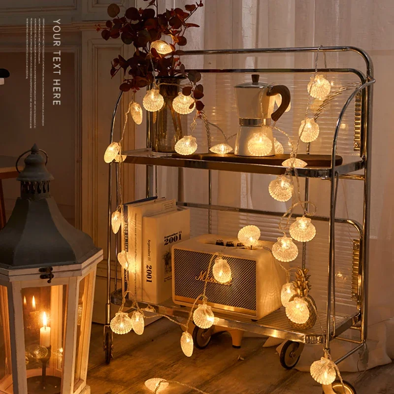 Светодиодный рождественский фонарь в виде ракушки звездная атмосфера световая