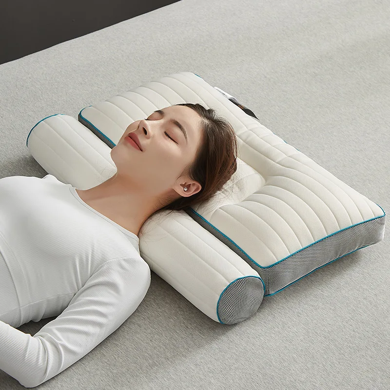 

Reverse Traction Neck Protection Pillow, Single Person Household Pillow Core, Hotel Fiber Qiaomai Pillow To Help Sleep Bedding