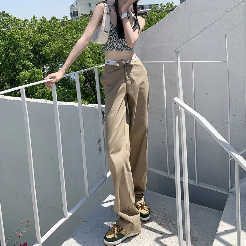 European and American style straight jeans women's summer thin section high waist drape