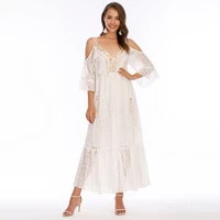 2022 womens summer seaside beach holiday party hollow out of the dress fashion and personality wind high waisted dresses