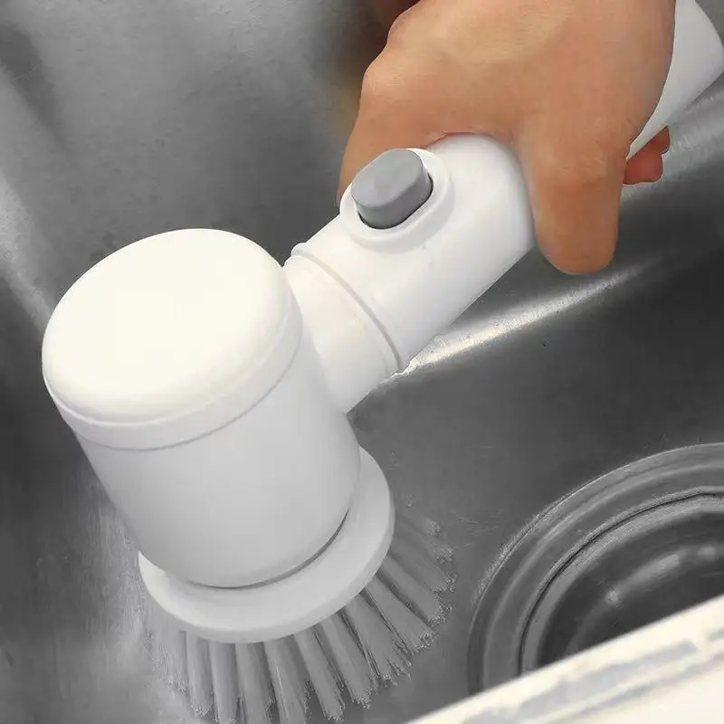 

Kitchen household hand-held dishwashing pot artifact groove multi-function brush electric cleaning brush wireless battery option
