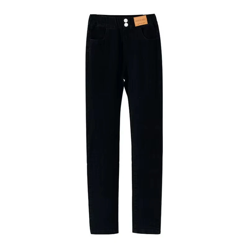 Новые зимние джинсы для девочек детские толстые флисовые брюки детей леггинсы