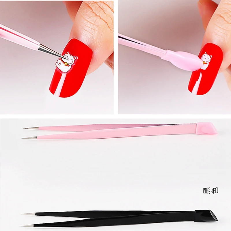 1 шт. двухсторонний Пинцет многофункциональные щипчики для дизайна ногтей