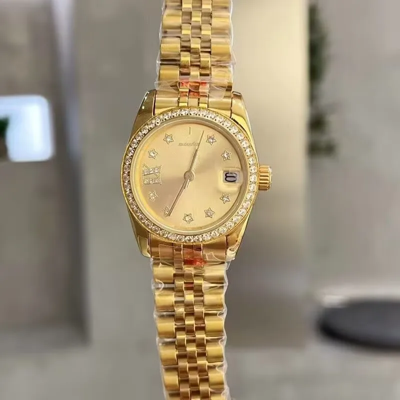 

New Fashion Classic Luxury Brand Women Color Dial Date Quartz Watch Ladies Just 28MM Limited Edition Diamond Wrist Watch