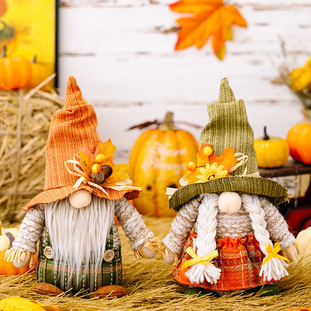 

Party Gnome Decor For Thanksgiving Decorative Knitted Festival Gnome