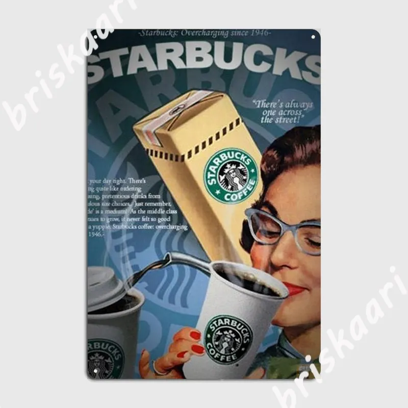 Винтажный рекламный плакат на кофе металлический стену паб Классический постер