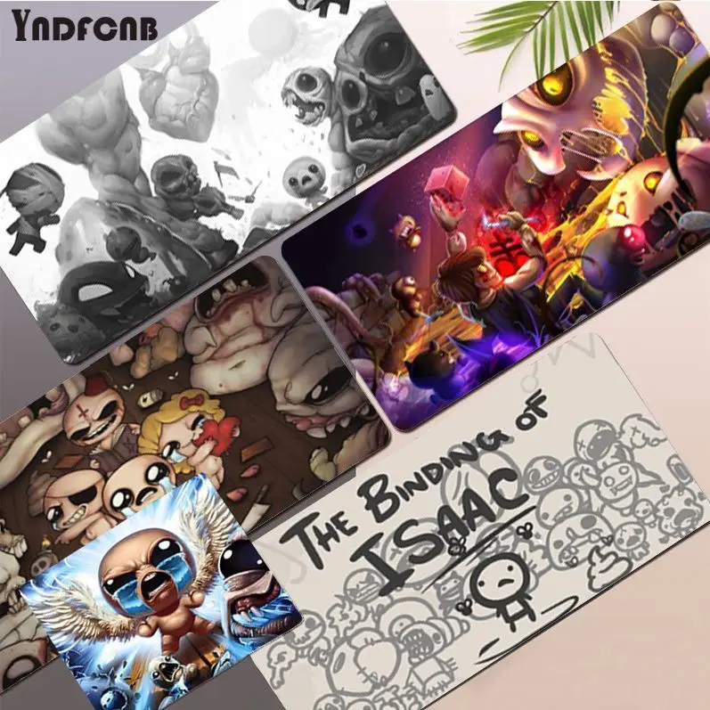 

YNDFCNB Binding of Isaac Mousepad New Rubber Mouse Durable Desktop Mousepad Size for Game Keyboard Pad for Gamer