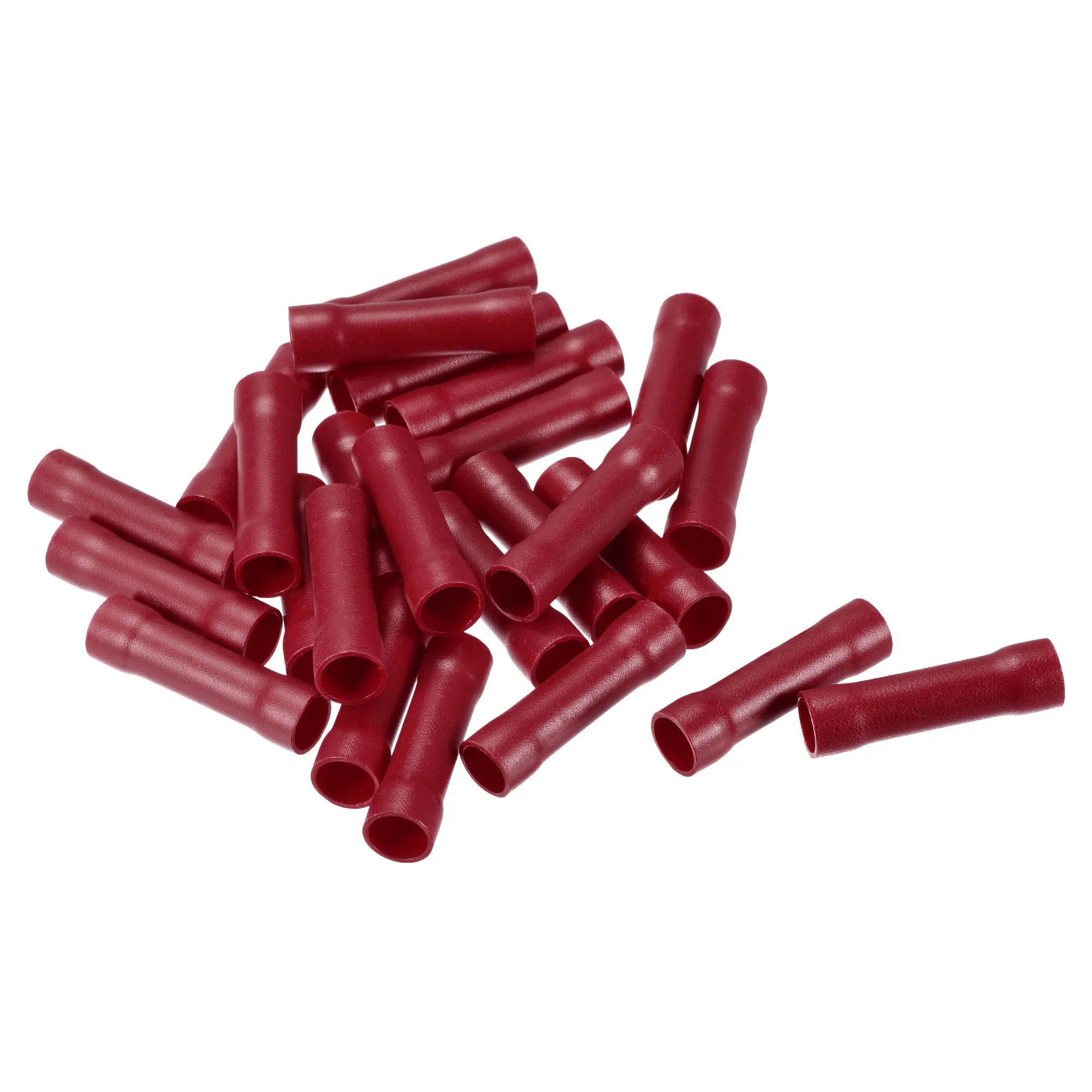 

Uxcell Butt Crimp PVC Terminals Red 8 AWG Fully Insulated for Electrical Wire Crimping, Pack of 25