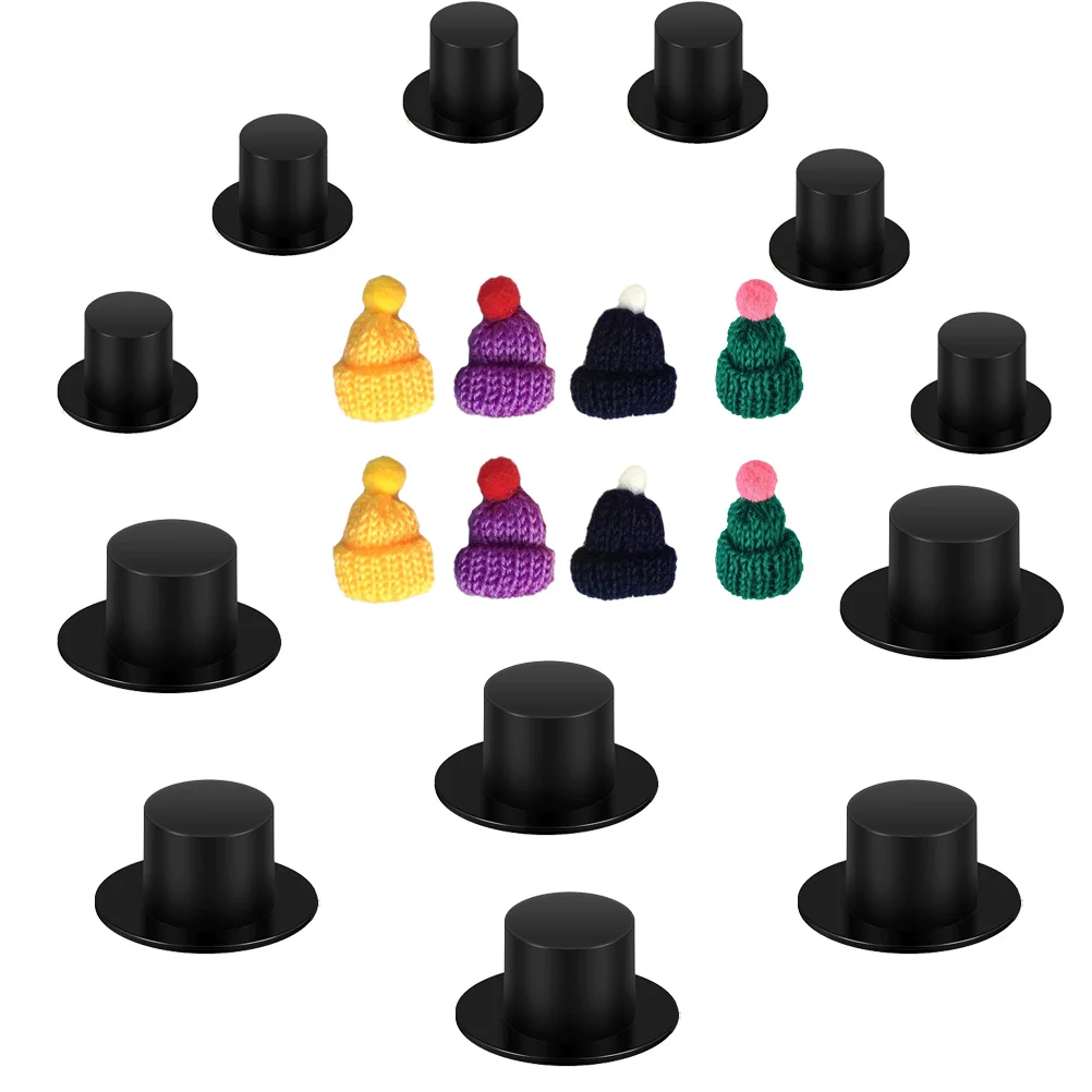 

Hats Hat Minichristmas Knit Craftsdiy Gadget Makingsanta Smallknitting Kit Material Snowman Supply Cowboyminiature Snow Little