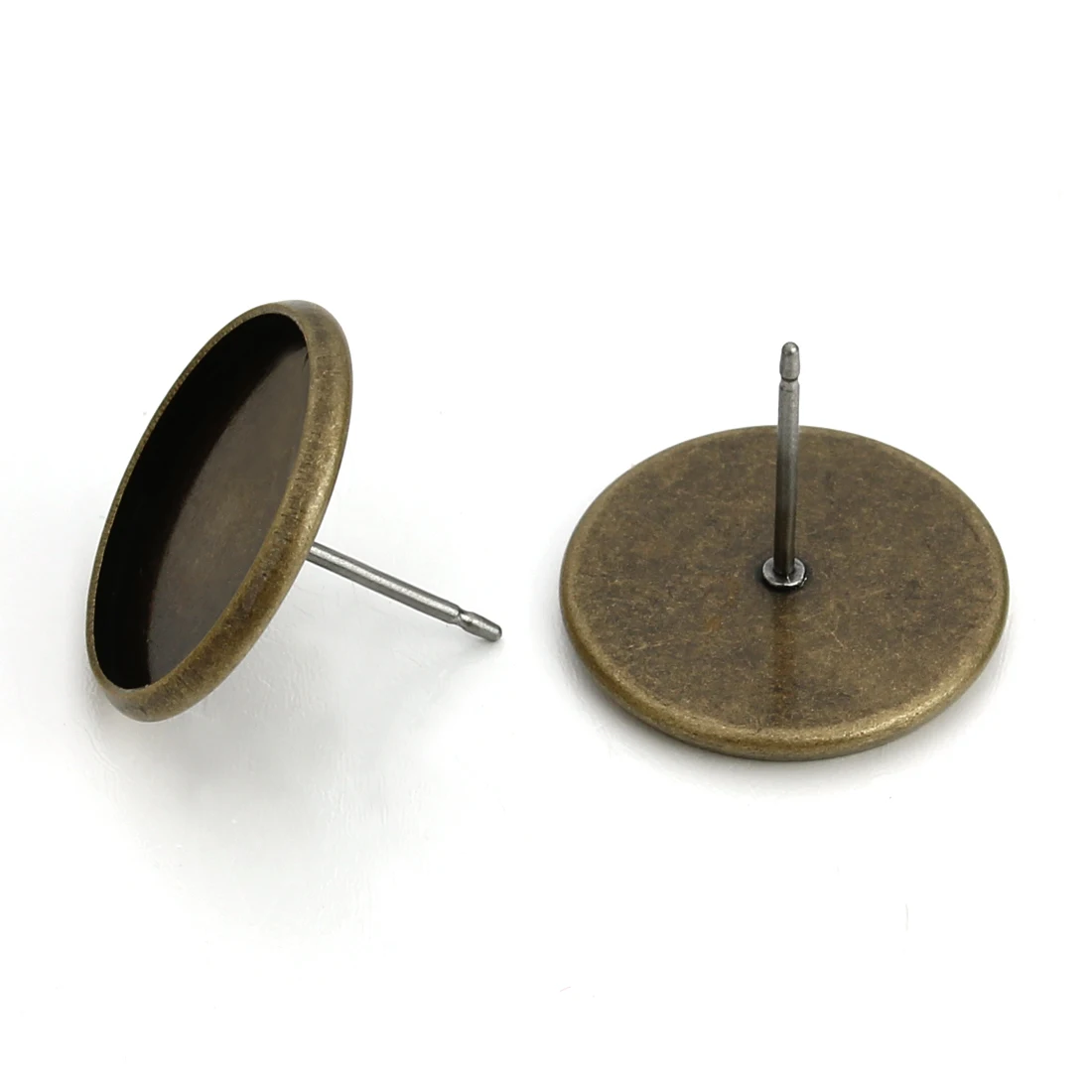 20pcs/Lots 8/10/12/14mm Brass Plated Ear Pin Holders Accessories for Women Jewelry Making Charms Fashion Earrings Wholesale