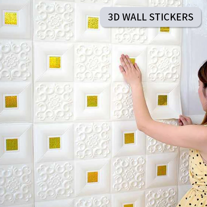 

3D Wallpaper Foam Wall Sticker Brick Self Adhesive Foam Brick TV Background Waterproof Foam Wallpaper for Kids Room Home Decor