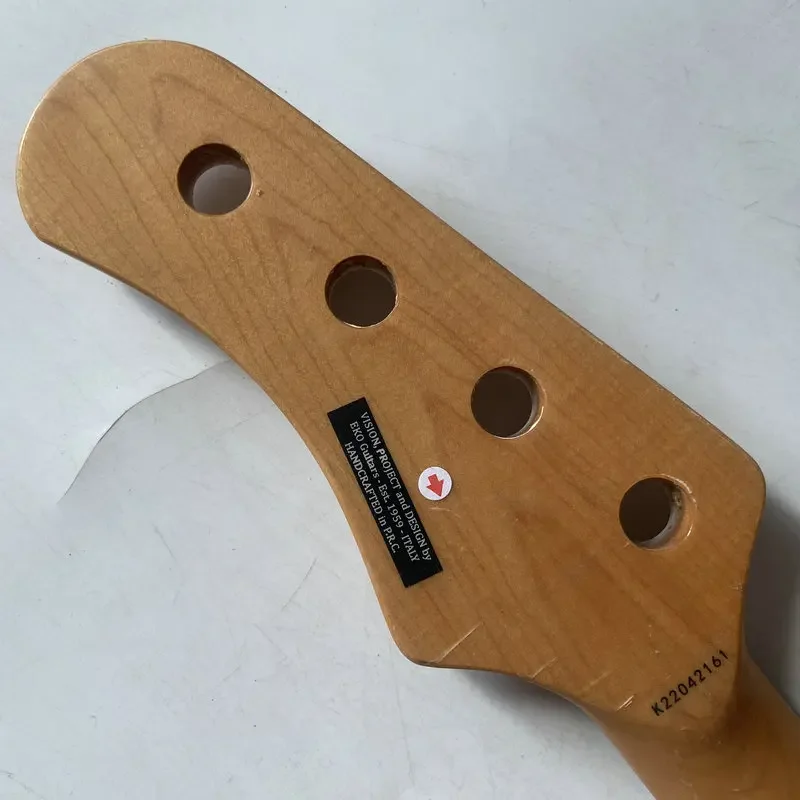 EN941 Original EKO 4 String Electric Bass Neck 21 Frets Maple With Rosewood for DIY Replace Wood Damage and Crack