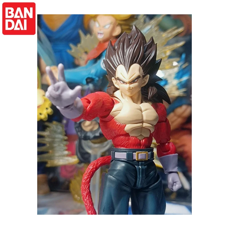 Фото В наличии! 100% оригинальные фигурки Bandai S.H.Figuarts Dragon Ball GT Super Saiyan 4 Vegeta, аниме-фигурки, модели, игрушки, подарки. №1