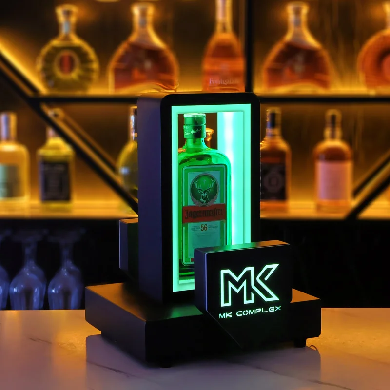 Фото Новая светодиодная подставка для вина, подставка для ликера Jagermeister, креативная подставка для виски для ночного клуба №3