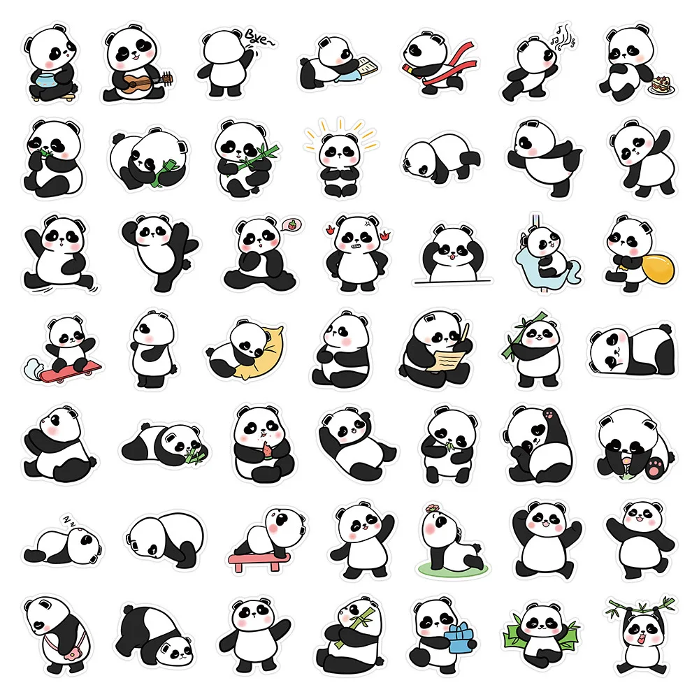 

50Pcs/Pack Cute Animals Panda Decoration Stickers DIY Cartoon Stickers Diary Sticker Scrapbook Stationery Adhesive Stickers