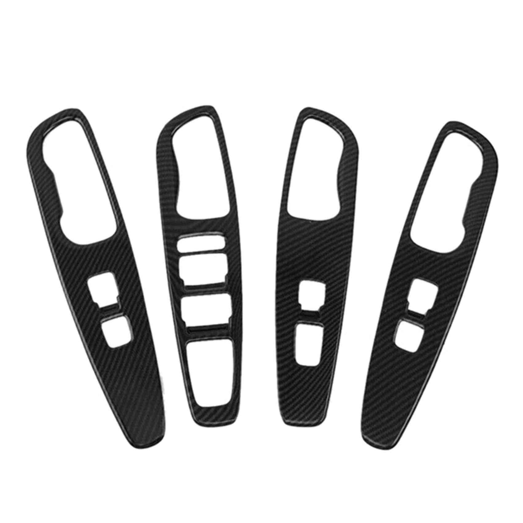 

Carbon Fiber Window Lift Switch Button Cover Trims Door Armrest Panel for- 2019-2021