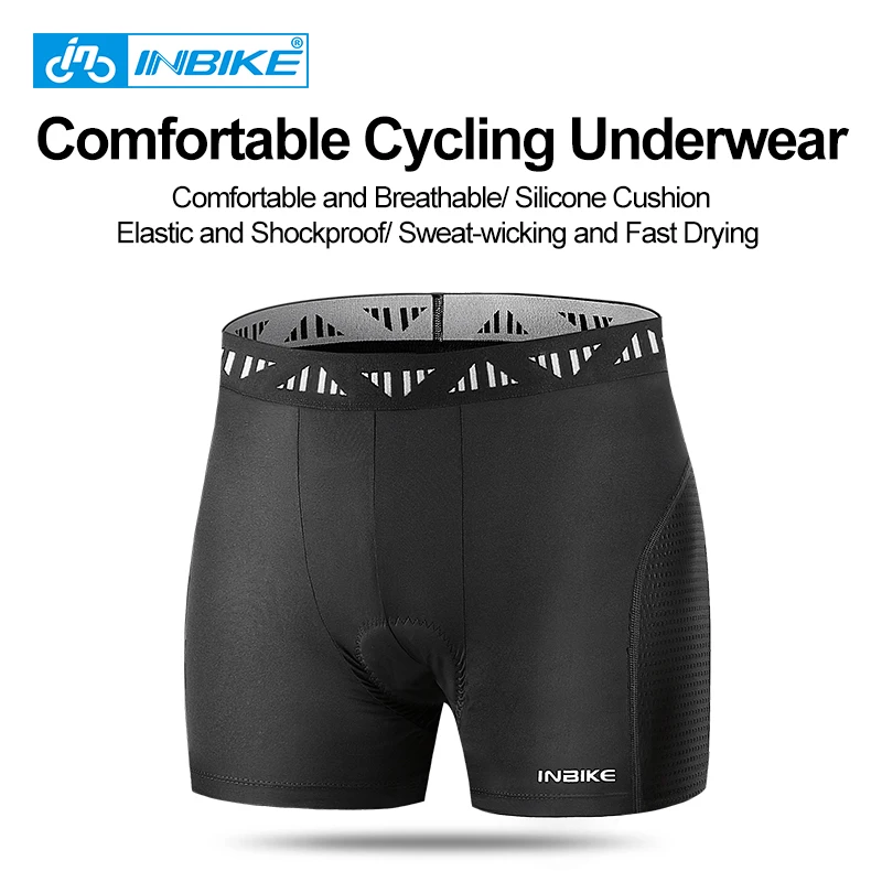 

INBIKE Pro Men Cycling Underwear Riding Shorts 3D Gel Pad Shockproof Road Bicycle Underpant 2021 Breathable Bike Underwear SA005