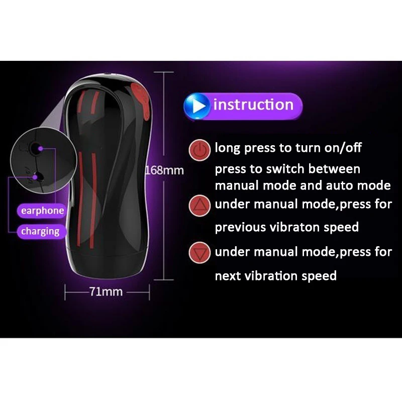 Мощный Мужской Двойной Мотор 10 режимов вибрации мастурбатор чашка секс-игрушка с