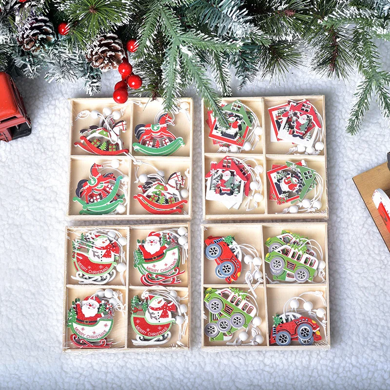 

12 шт., деревянные подвески в виде снежинок