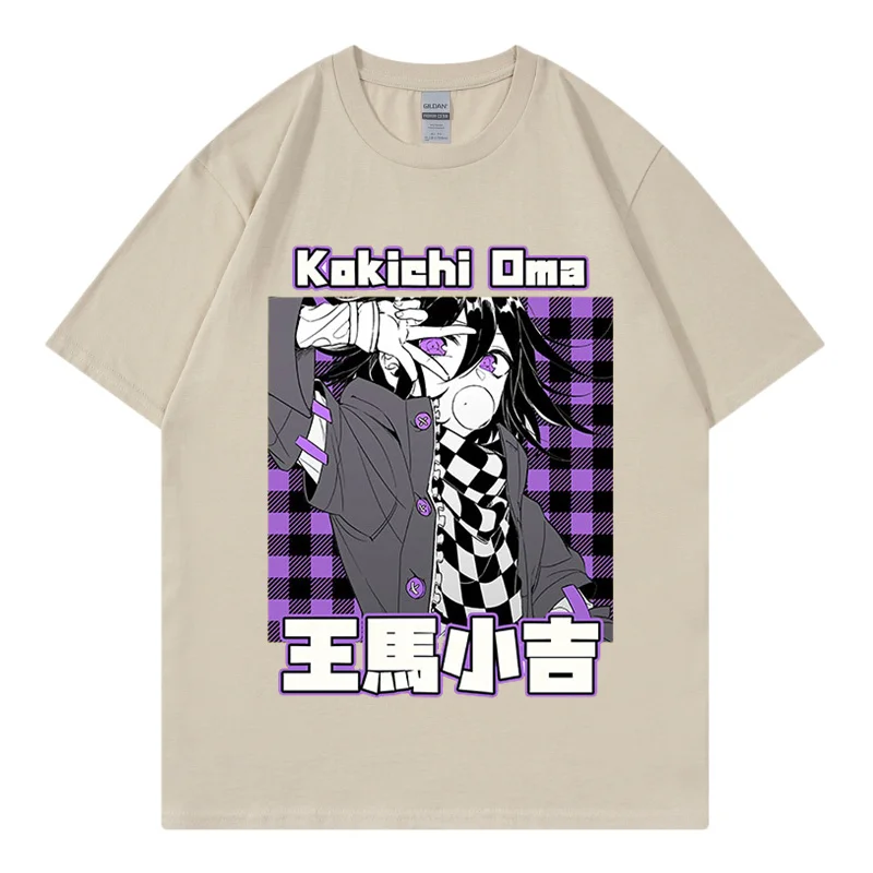 

Men T Shirt Japanese Anime Oma Kokichi Print Casual Funny Graphic Women Tshirt Cotton Harajuku Streetwear T-shrit Unisex Top Tee