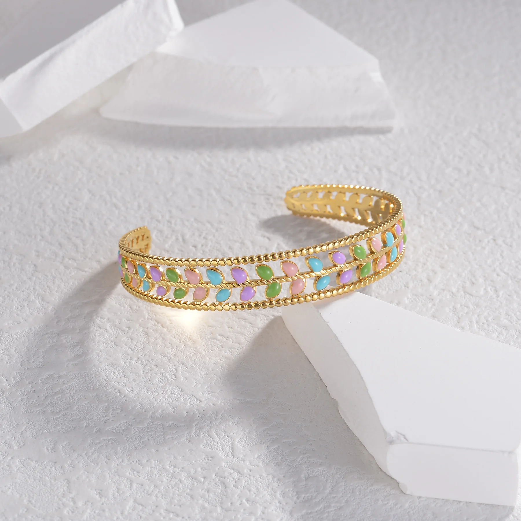 Freeteeme винтажный цветной брикет для женщин и пар открытый Браслет-манжета из