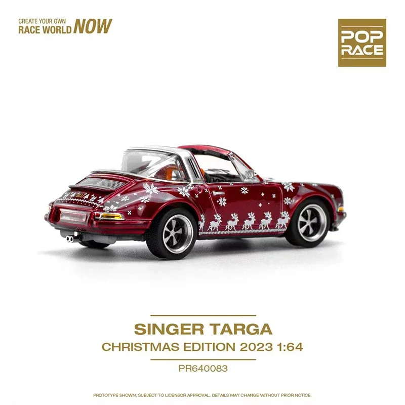 Модель автомобиля POPRace 1:64 RWB 964 Singer литой автомобиль из сплава — рождественская