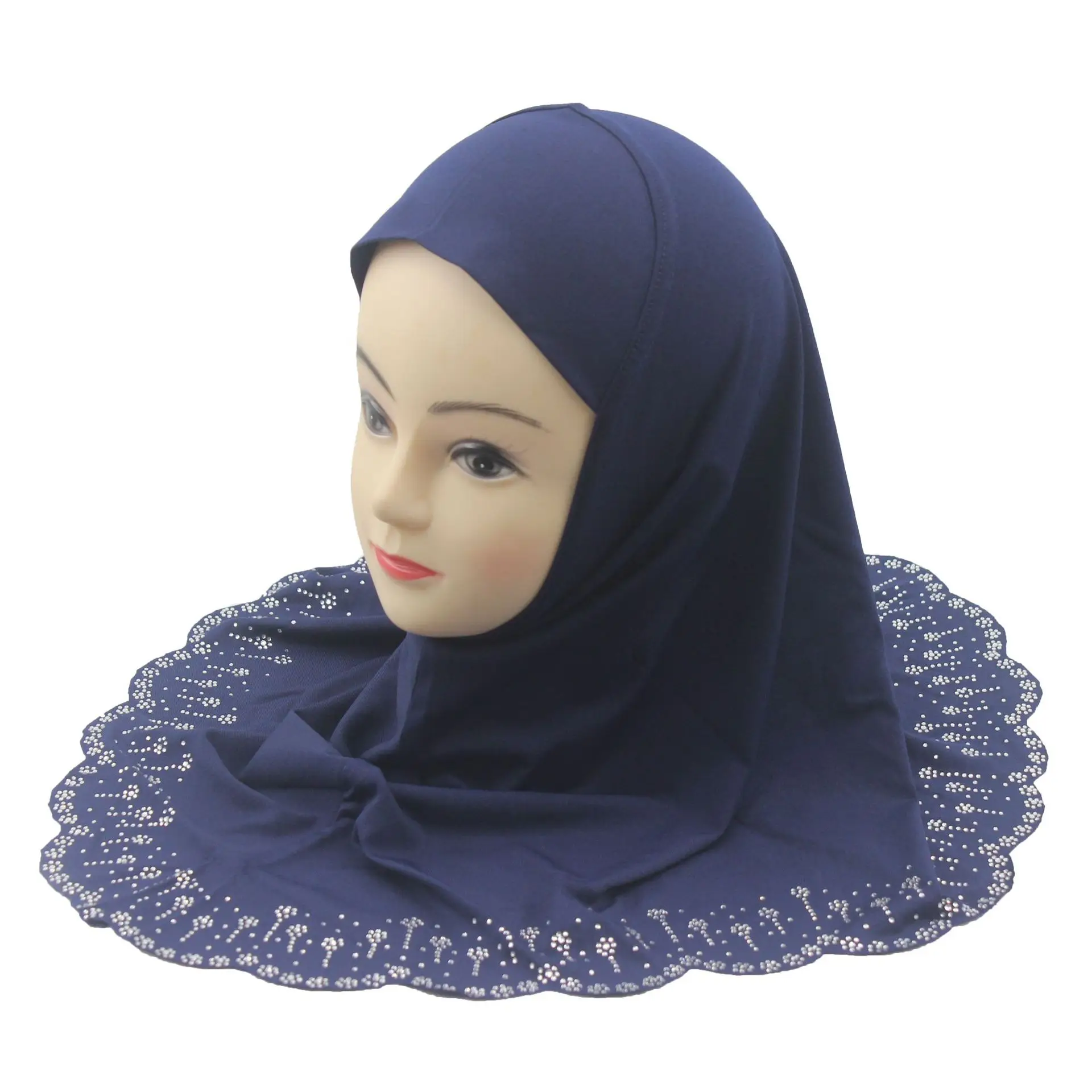 Мусульманский детский хиджаб для девочек исламский головной платок с