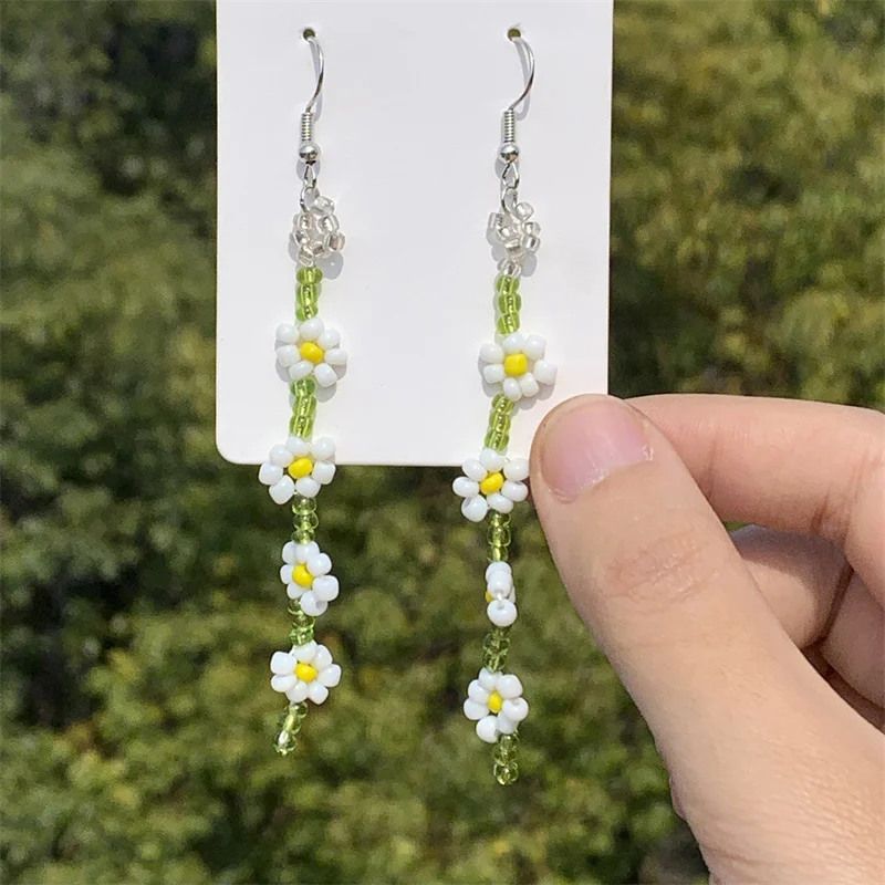 Женские длинные серьги-подвески в форме сердца золотистые свадебный подарок