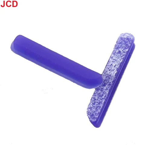 JCD 2 комплекта замены для консоли 3DS, верхняя часть ЖК-экрана, передняя резиновая крышка на ножках, нижняя кнопка, задняя крышка, резиновая