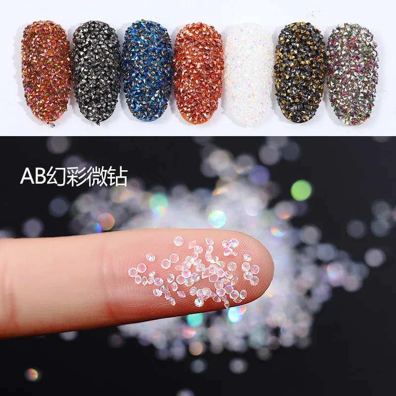 

1.2mm cone glass strass chatons stone Pointed Back crystal Rhinestone Nail art Gem jewelry making diamante supplier