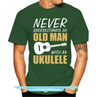 men tshirt old man with ukulele classic t shirt women t shirt tees top