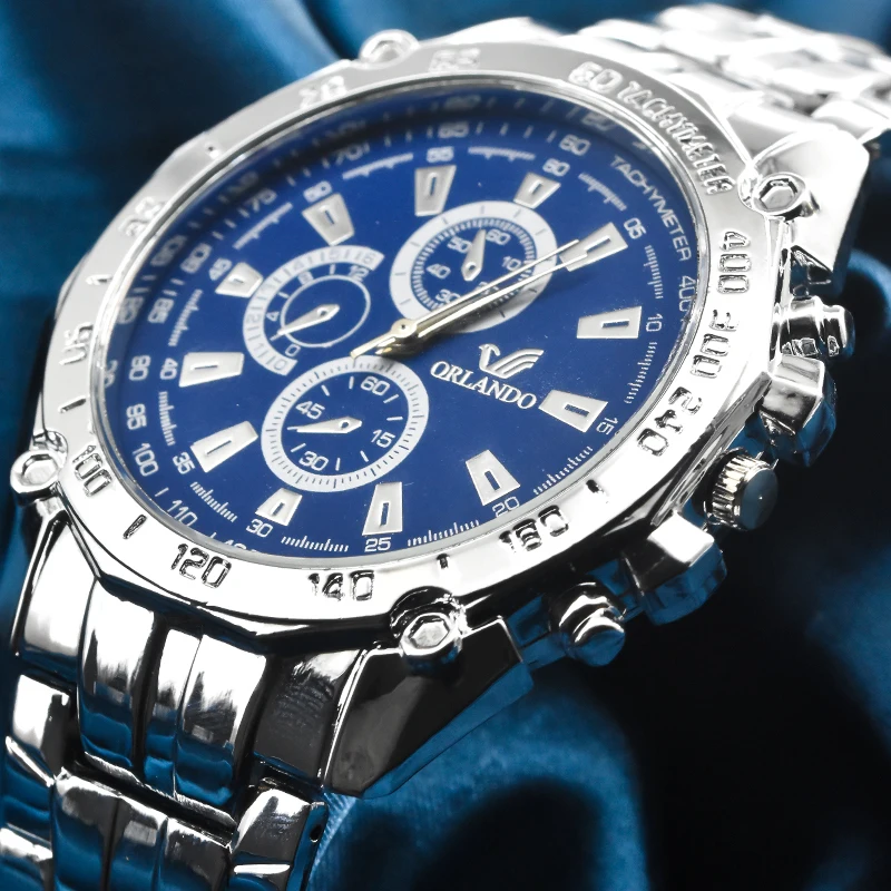 Часы наручные мужские из нержавеющей стали модные брендовые Роскошные