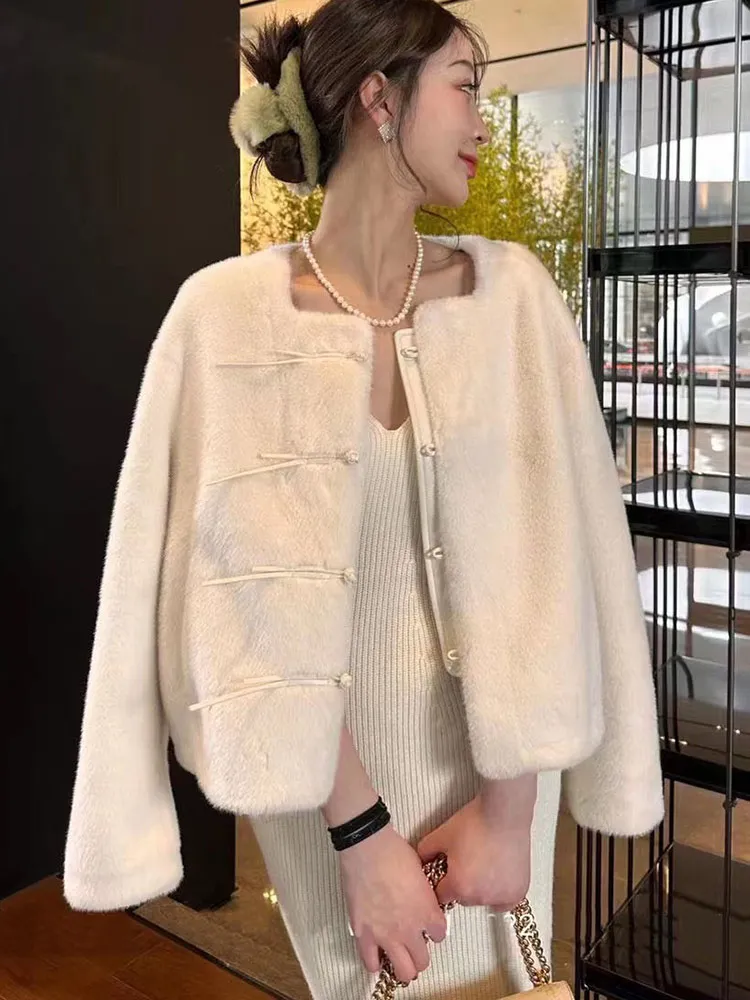 Женская верхняя одежда из интегрированного меха норки осень-зима 2023 свободный