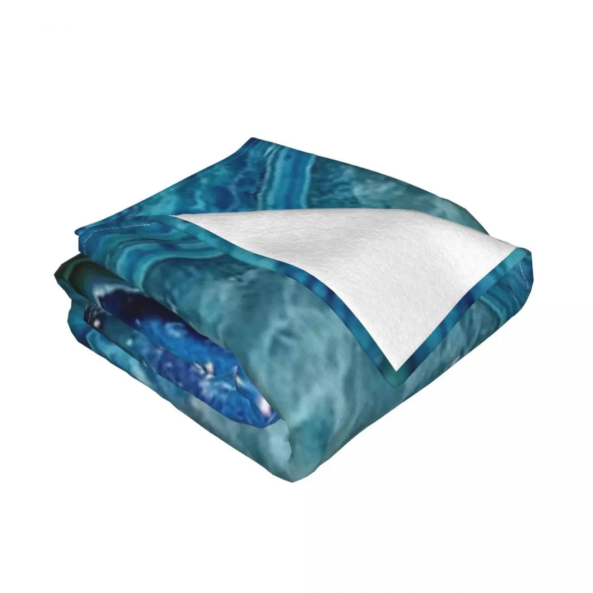 Одеяло цвета морской волны голубого камня агата минеральных кристаллов