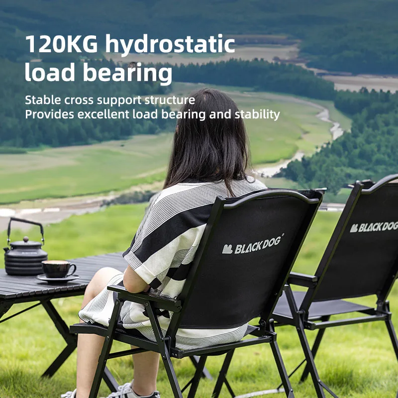 Складной стул для кемпинга Blackdog легкий складной из углеродистой стали и алюминия