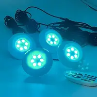 Pool Light with EU/US Plug IP68 Waterproof Small Size White Round 95mm 3/6/10W Underwater RGB Multicolor Swimming Bath Spa Lamp