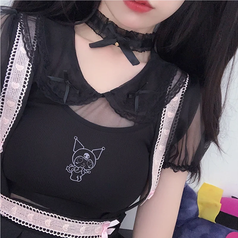 

Kawaii Sanrioed Kuromi My Melody Cinnamoroll Милая мультяшная Милая Японская спортивная форма JK нижнее белье девушки сердце подарок