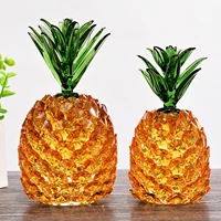 crystal pineapple ornament 3d cut crystal pineapple statue hand collectible sculpture pineapple paperweight statue desk