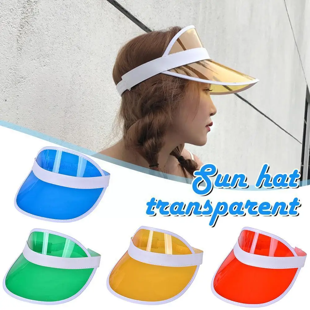 

Регулируемая летняя шляпа козырек Повседневная шляпа прозрачный пластиковый экран для взрослых A1o9