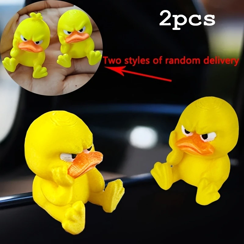 

2 шт. 3D-печатные фигурки злых уток для автомобиля