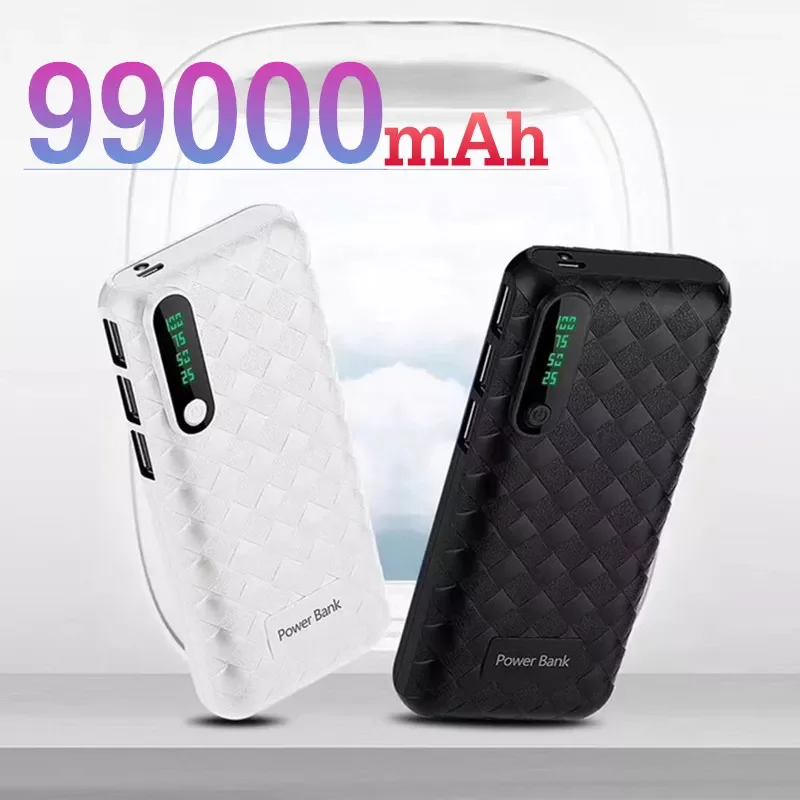 

Power Bank 99000mAh Portable Charging Power Bank Mobile Phone External Battery Charger Power bank 10000mAh For Xiaomi
