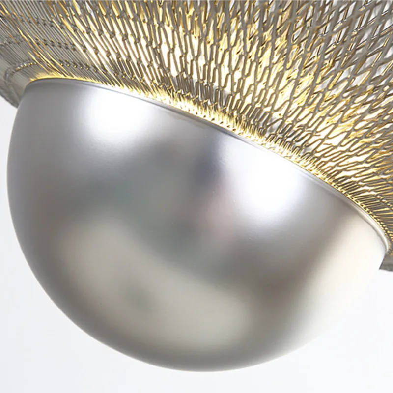 Скидка Современная сетчатсветодиодный я светодиодная Подвесная лампа Meshmatics, металлическая Роскошная Скандинавская дизайнерская Потолочная люст...