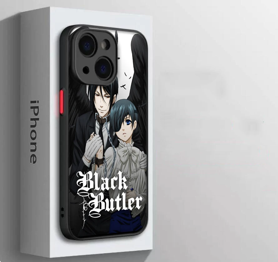 Черный Батлер Kuroshitsuji Защитный Объектив мягкий чехол для телефона iPhone 15 14 Plus 13 12 11 X