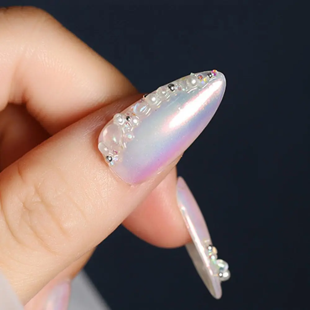 

1Box Colorful Nail Art Rhinestones Creative Mermaid Nail Charms Simple Aurora Color Crystal Beads For Jewelry Making