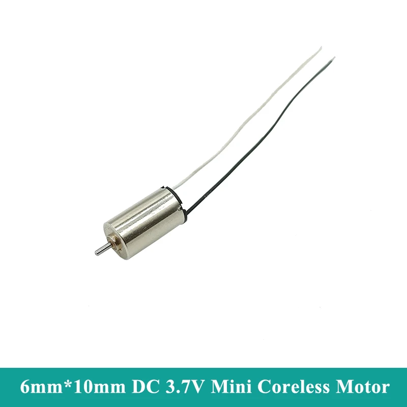 

0610 Mini 6mm*10mm Coreless Motor DC 3V 3.7V 35000RPM High Speed Micro Hollow Cup Engine DIY RC Drone Aircraft Hobby Toy Model
