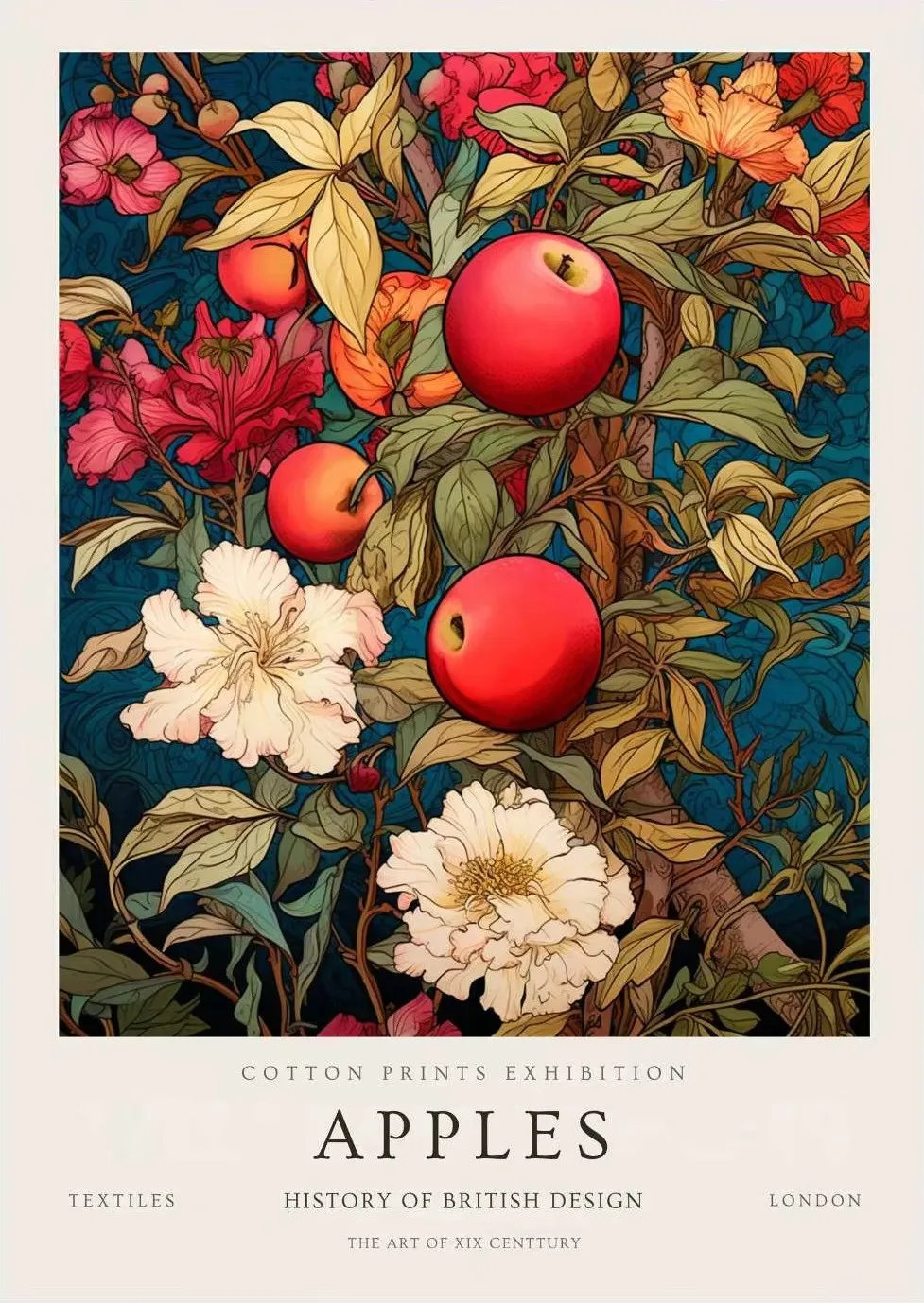 

Картина William Morris Цветы И Фрукты печать на холсте