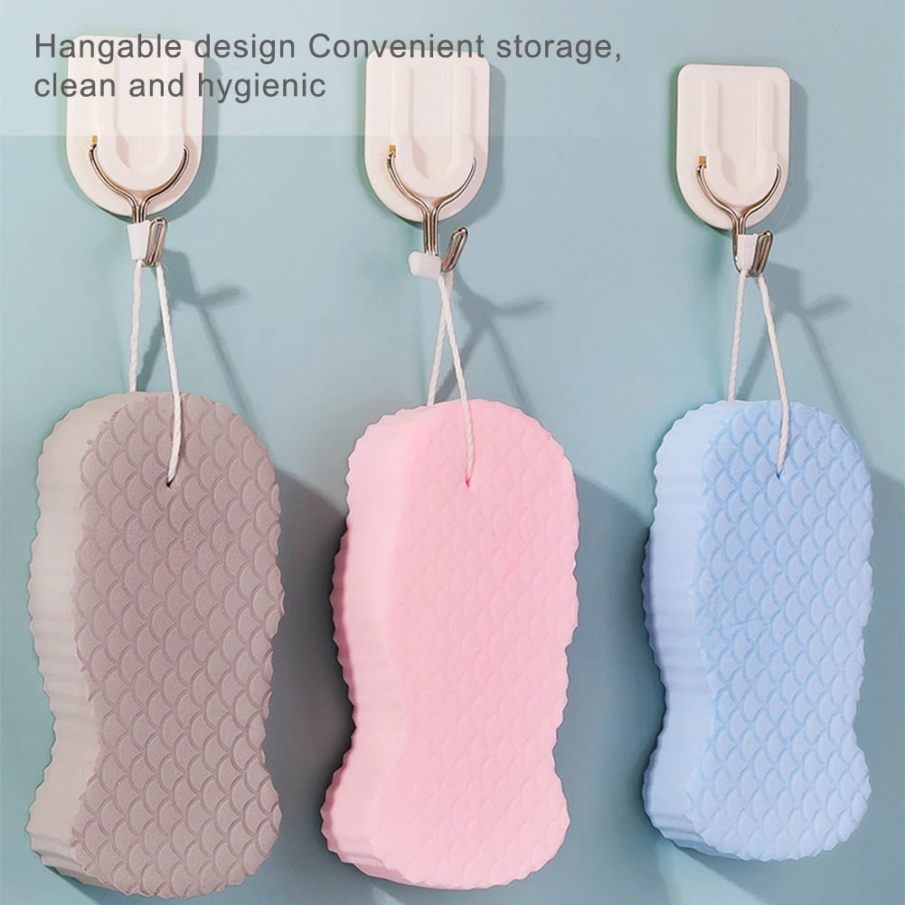 

Soft Sponge Body Scrubber Bath Shower Exfoliating Scrub Sponge Dead Skin Remover Body Scrub With Lanyard Bathing Brush