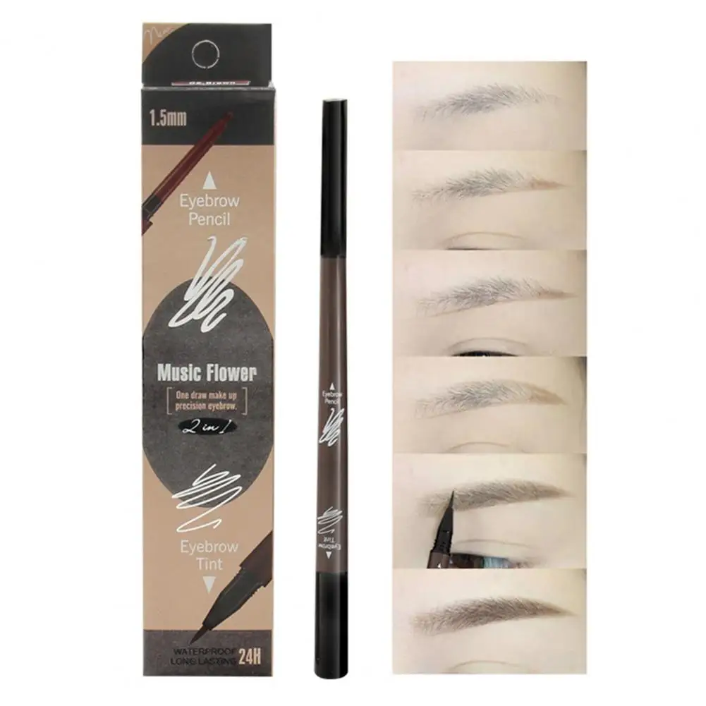 Модный двухсторонний стойкий карандаш для бровей с защитой от пота |